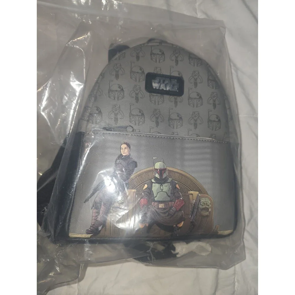 NWT Star wars the mandalorian the book of boba fett mini backpack bookbag purse!